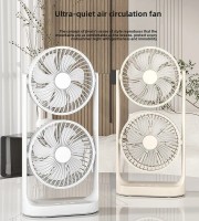 Rechargeable Double Head Fan [ ৬ মাসের ওয়ারেন্টি ]